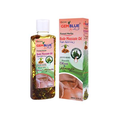 Gemblue Biocare Olive & Almonds Massage Oil 200 ml - Massage Oils