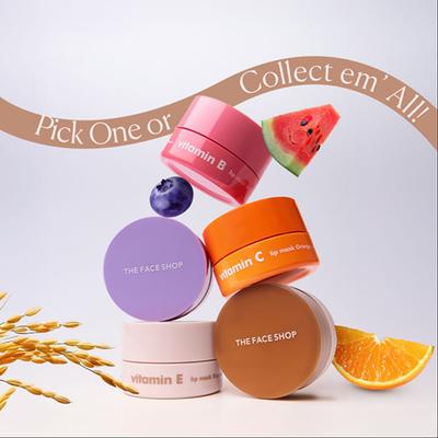 The Face Shop Vitamin E Korean Soothing Rice Lip Mask with Shea Butter for Soft, Hydrated Lips 7 gm - Lip Mask