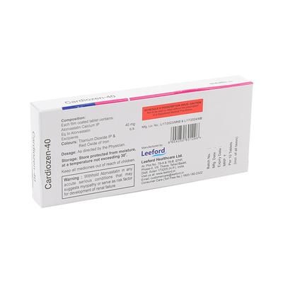 CARDIOZEN 40 Tablet 10's - High Cholesterol-Dys