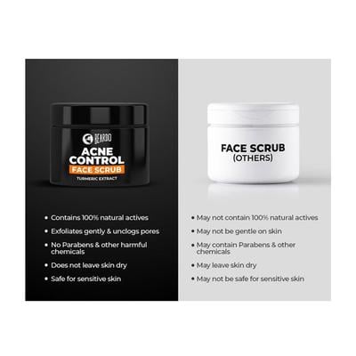 Beardo Acne Control Face Scrub - Turmeric Extract 100 gm - Face Scrubs