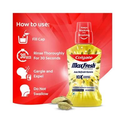 Colgate-Palmolive, Colgate Maxfresh Antibacterial Mouthwash, 24/7 Fresh Breath (Elaichi) 250 ml - Mouthwash