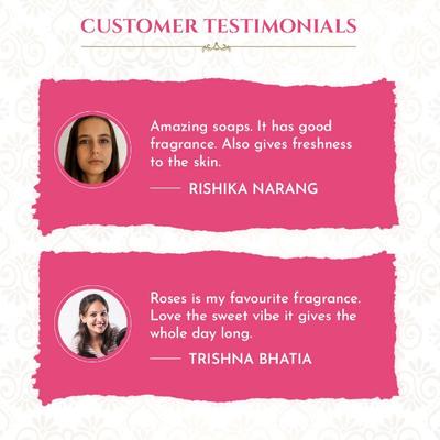 Khadi Essentials Rose Water Herbal Handmade Soap for Soft & Toned Skin 300 gm - Body Butter