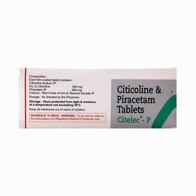 Citelec P 500/800mg Tablet 10'S - Nootropics And Neurotrophics
