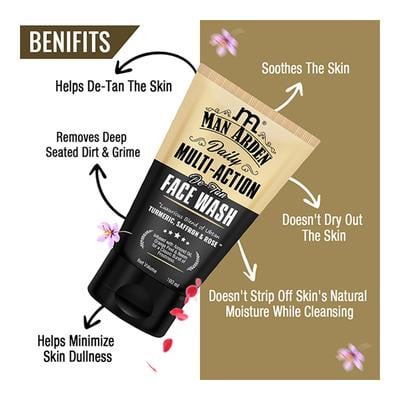 Man Arden Daily Multi-Action D Tan Face Wash 100 ml - Face Washes