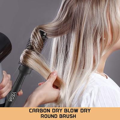 Vega Professional Carbon Dry Round Brush (32mm Hair Brush) (VPMHB-12) 1's - Hair Brushes