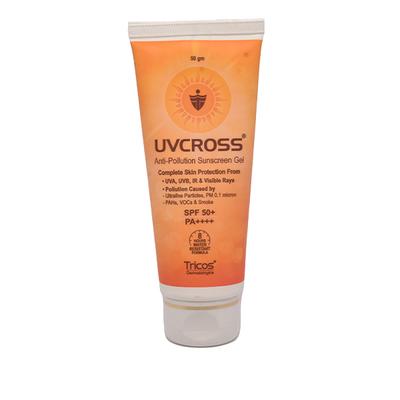 UVCROSS SPF 50+ PA++++ Sunscreen Gel 50gm - Sunscreen Preparations-Emo