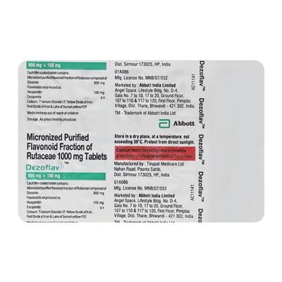 Dezoflav Tablet 10'S - Varicose Veins-Phl