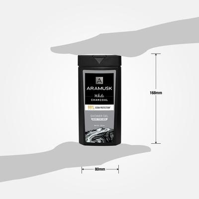 Aramusk White Charcoal Shower Gel 250 ml - Shower Gels & Body Wash