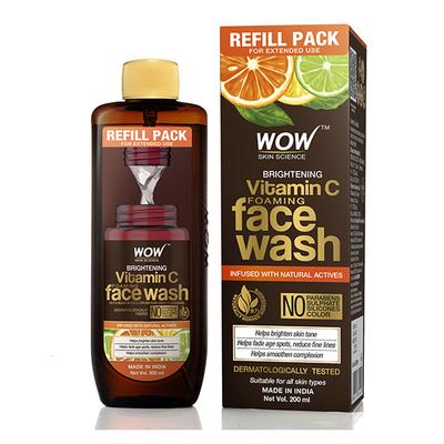 Wow Life Science Brightening Vitamin C Foaming Face Wash Refill Pack 200 ml - Face Washes