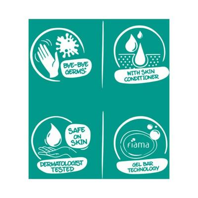 Fiama Gel Bathing Bar Fresh Celebration pack with skin conditioners for moisturized skin 375 gm - Soaps