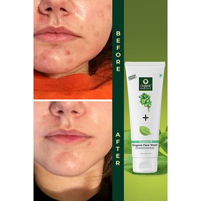 Organic Harvest Vitamin B Face Wash with Spinach & Niacinamide Skin 100gm - Face Wash & Cleansers