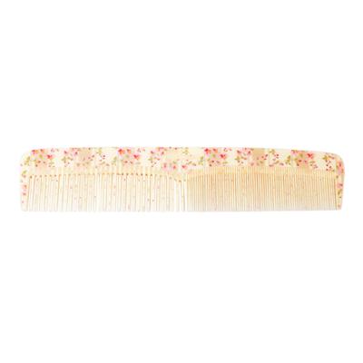Glimmer Comb Printed 8 Inch Ivory Leaves 1's - Hair Combs