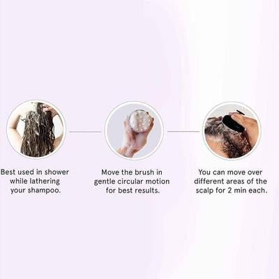 Be Bodywise Scalp Massager - Shampoo Brush with Soft Silicone Bristles 1's - Hair Brushes