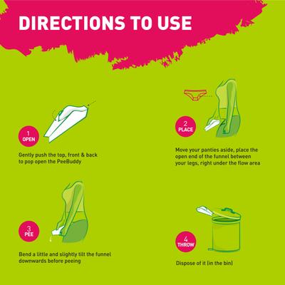Peebuddy Ladies Stand and Pee Disposable Urination Funnel 40's - Intimate Care