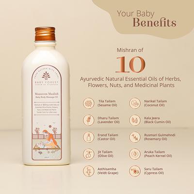 Baby Forest Maasoom Maalish Baby Body Massage oil 200 ml - Creams, Lotions & Oils