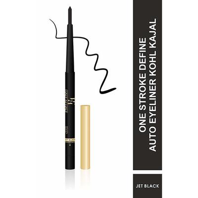 Half N Half One Stroke Defining Auto Eyeliner Kohl Kajal 8Hr, Smudge Proof Waterproof Jet Black 0.3gm - Kajal & Kohls