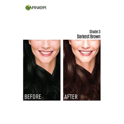 Garnier Color Naturals Creme hair color, Shade 3 Darkest Brown 105.6 gm - Crème