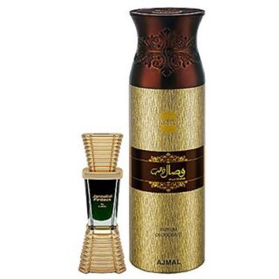 Ajmal Jannatul Firdaus Concentrated Perfume Oil Oriental Alcohol For Unisex And Wisal Dhahab Deodorant Fruity Floral Fragrance For Men 210 ml - Perfumes (Edt/Edp)