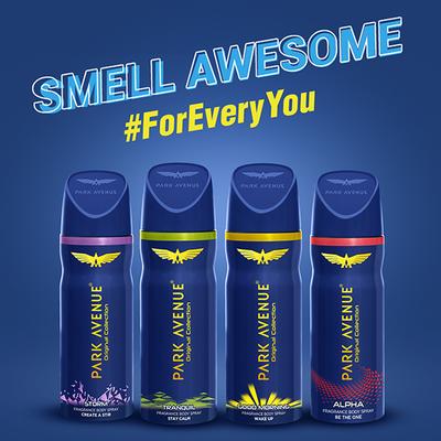 Park Avenue Fragrance Body Spray - Cool Blue 220ml - Men Deodorants/Roll-Ons