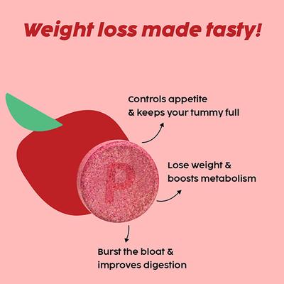 Plix The Plant Fix Apple Cider Vinegar 15 Effervescent Tablet , (Apple) 4's - Apple Cider Vinegar - Acv