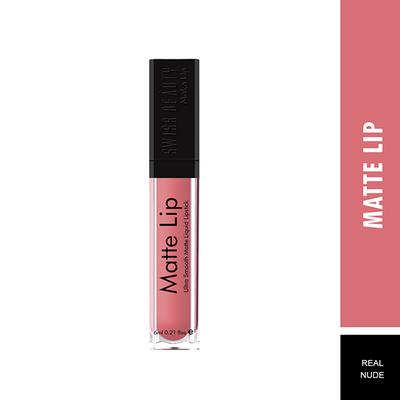 Swiss Beauty Ultra Smooth Matte Liquid Lipstick - (Real Nude) 6 ml - Liquid Lipsticks