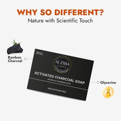Alziba Cares Soap - Activated Charcoal 100 g - Soaps