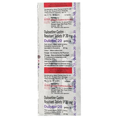 Dulotin 20mg Tablet 10'S - Depression-Ant