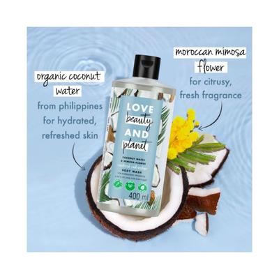 Love Beauty And Planet Natural Coconut Water and Mimosa Sulfate Free Body Wash 400 ml - Shower Gels & Body Wash