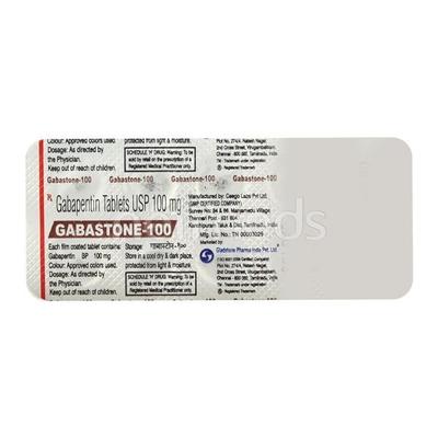 Gabastone 100mg Tablet 10'S - Epilepsy/Convulsion-Ant