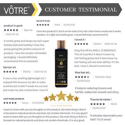 Votre Rejuvenating Hair Oil - Moroccan Argan & Rosemary 200 ml - Hair Oils