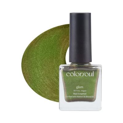 Colorsoul Glam Vegan Nail Enamel, Green Glow 8 ml - Nail Polish