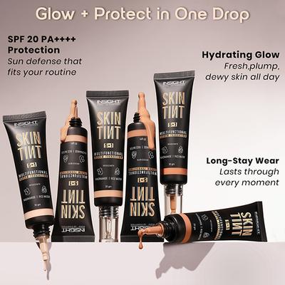 Insight Cosmetics Skin Tint 5In1 Multifunctional Serum Foundation - Cappucino 30 gm - Foundation