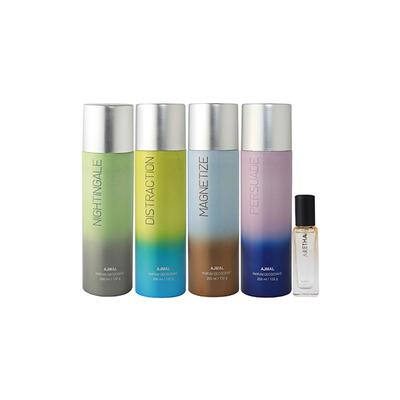 Ajmal Nightingale & Distraction & Magnetize & Persuade Deo & Aretha EDP Pack of 3 20 ml - Women Perfumes (Edt/Edp)