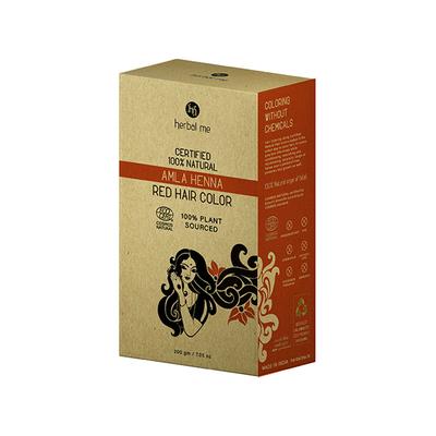Herbal Me Certified 100% Natural Amla Henna Hair Color & Mask 200 gm - Powder