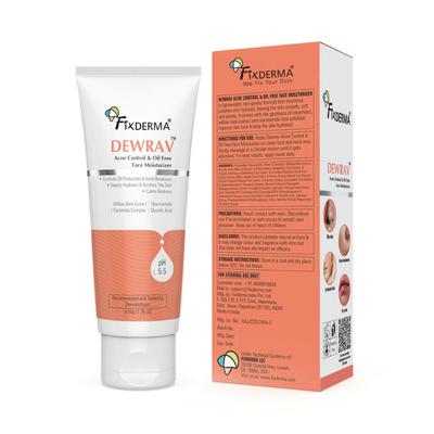 Fixderma Durave Acne Control & Oil Free Moisturizer for Face with Glycolic Acid, Moisturiser 50 gm - Face Moisturizers
