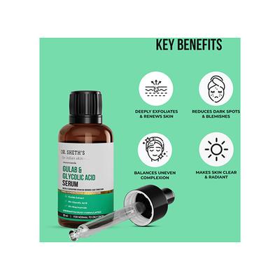 Dr. Sheth's Gulab & Glycolic Acid Serum 30 ml - Face Gels
