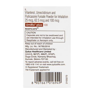 UMIFLOW PLUS 100 Respicap 15's - Asthma/COPD-Ast