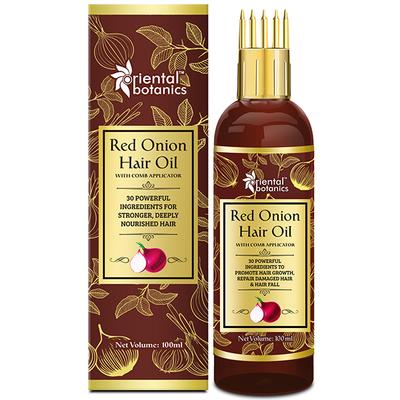 Oriental Botanics Red Onion Hair Oil with Comb Applicator 100 ml - Hair Oils