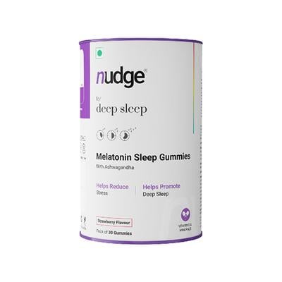 Nudge Wellness Melatonin Sleep Gummies for Deep Sleep with Melatonin & Ashwagandha 30 Gummies 30's - Mental Health