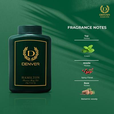 Denver Hamilton Premium Body Talc for Men 100 ml - Talcum Powders