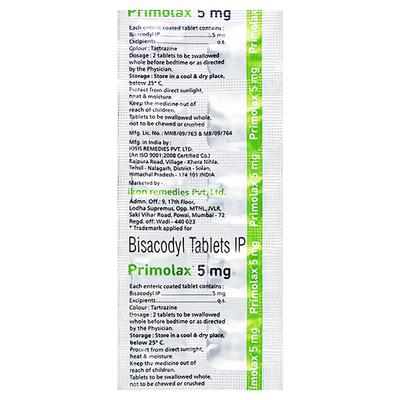 PRIMOLAX 5mg Tablet 10's - Constipation-Lax
