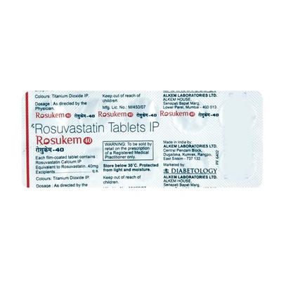 Rosukem 40mg Tablet 10'S - High Cholesterol-Dys