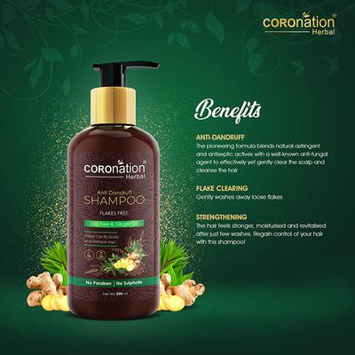 COROnation Herbal Anti Dandruff Shampoo with Tea Tree Oil 300 ml - Shampoos
