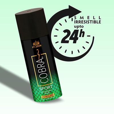 St.John Deo Cobra Sport Limited Edition Deodorant Long-Lasting Body Spray 150 ml - Men Deodorants/Roll-Ons