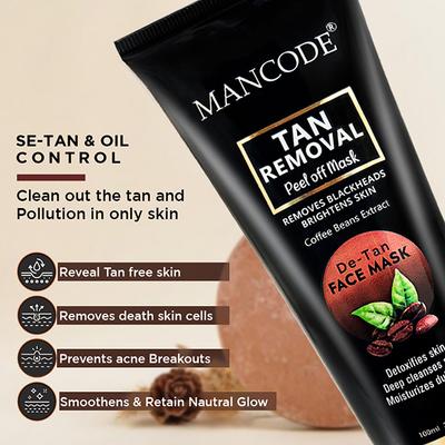 Mancode Tan Removal Peel Off Mask 100 ml - Masks & Peels