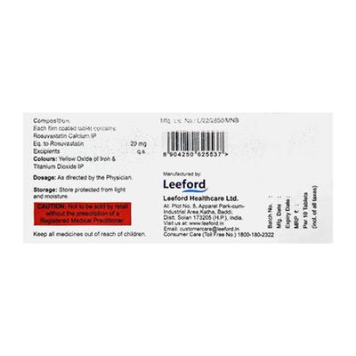 VASOHART 20 Tablet 10's - High Cholesterol-Dys