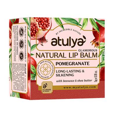 Atulya Pomegranate Natural Lip Balm 5 gm - Lip Balms