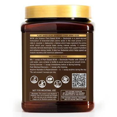 WOW Life Science Plant Based BCAA Supplement Powder - Litchi 250 gm - Bcaa Supplements