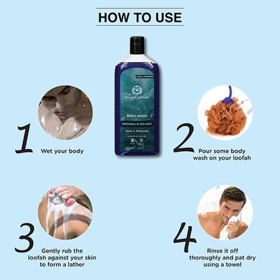 The Man Company Patchouli & Sea Salt Body Wash 200 ml - Shower Gels & Body Wash