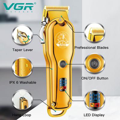 VGR V-650 Trimmer 200 min Runtime 6 Length Settings (Gold) 1's - Trimmers